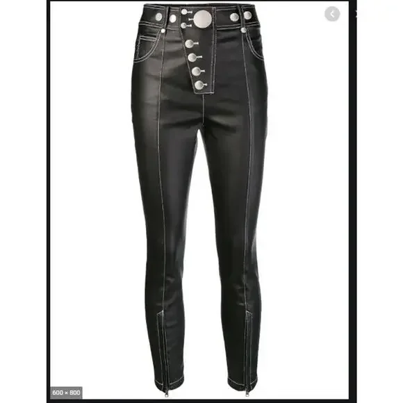 Alexander Wang High Waist Coated Leggings/Pants, Size 4, Retail $650.00 - Picture 4 of 7